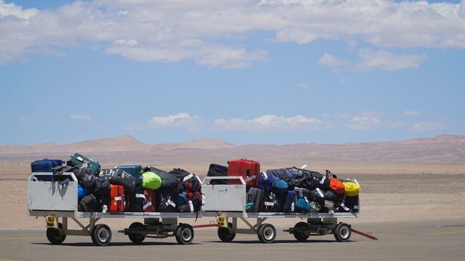 airplane cargo suitcase